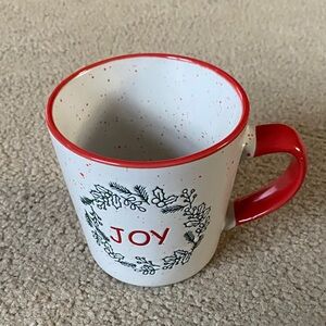 Festive Red and White Joy Mug
